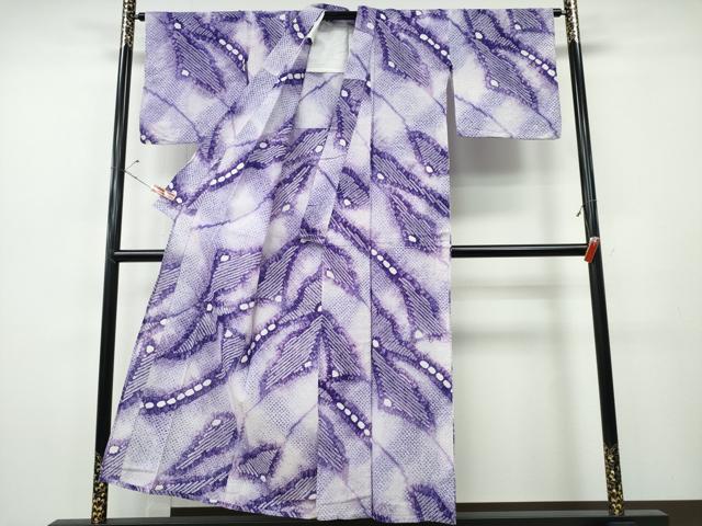 平和屋着物∴夏物　浴衣　有松鳴海絞り　流水文様　綿　逸品　CABH1361ng