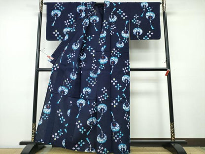 平和屋着物∴夏物　浴衣　注染　風鈴　舞花文　綿　逸品　CABH1373ng