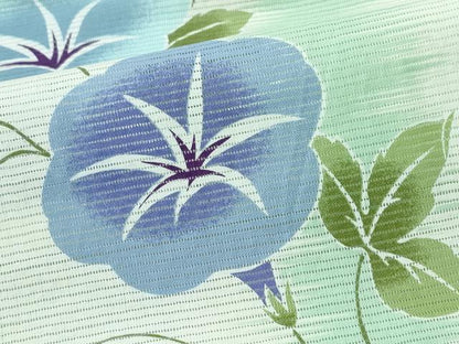 平和屋着物∴夏物　浴衣　綿絽　朝顔　綿　逸品　CABH1376ng