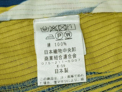 平和屋着物∴夏物　浴衣　綿絽　舞花文　日本製　綿　逸品　CABH1378ng
