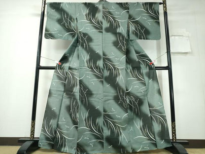 平和屋着物∴夏物　浴衣　綿絽　麦の穂　蜻蛉　綿　逸品　未使用　CABH1390ng
