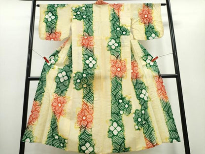 平和屋着物∴夏物　浴衣　有松鳴海絞り　舞花間道　綿　逸品　CABH1417ng