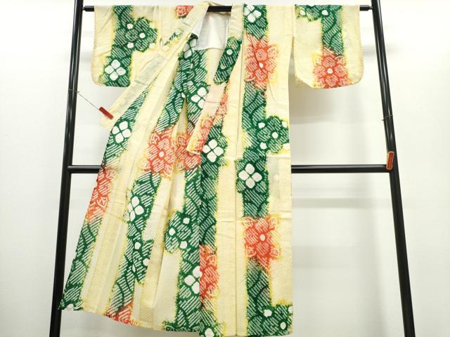 平和屋着物∴夏物　浴衣　有松鳴海絞り　舞花間道　綿　逸品　CABH1417ng