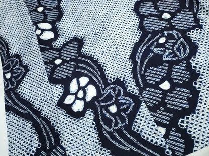 平和屋着物∴夏物　浴衣　有松鳴海絞り　流水花文　綿　逸品　CABH1423ng