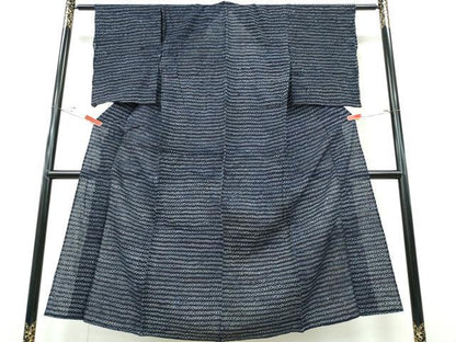 平和屋着物∴夏物　浴衣　有松鳴海絞り　横段吉祥文　綿　逸品　CABH1435ng