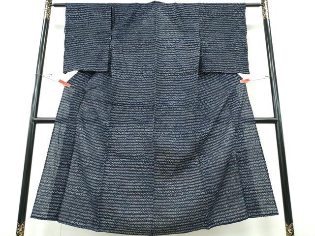 平和屋着物∴夏物　浴衣　有松鳴海絞り　横段吉祥文　綿　逸品　CABH1435ng