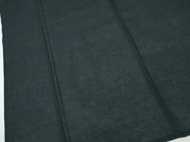 平和屋着物∴夏物　男性　浴衣　めんあさしじら　黒色　綿麻　逸品　新品　CABH1440ng