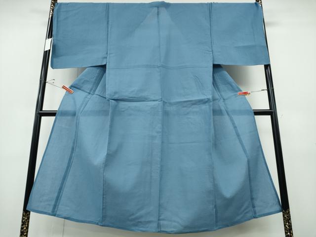 平和屋着物∴夏物　男性　浴衣　しじら織　勿忘草色　綿　逸品　新品　CABH1441ng