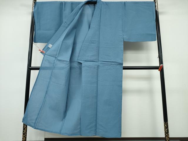 平和屋着物∴夏物　男性　浴衣　しじら織　勿忘草色　綿　逸品　新品　CABH1442ng