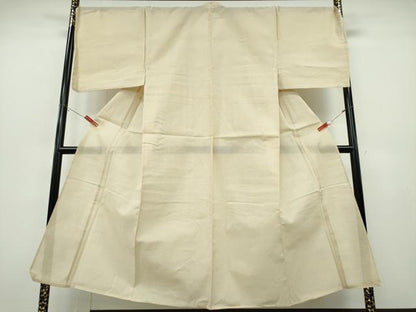 平和屋着物∴夏物　男性　浴衣　めんあさしじら　練色　綿麻　逸品　新品　CABH1449ng
