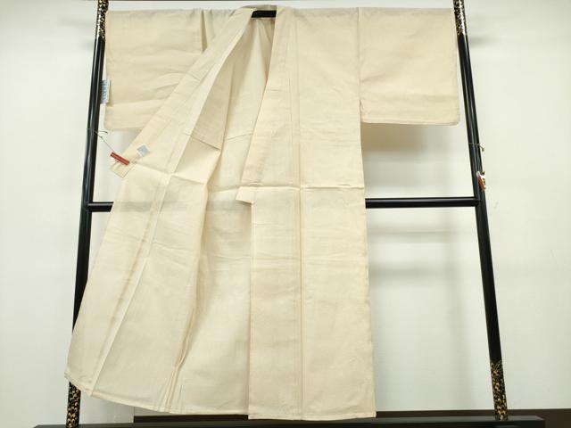 平和屋着物∴夏物　男性　浴衣　めんあさしじら　練色　綿麻　逸品　新品　CABH1449ng