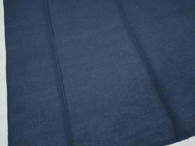 平和屋着物∴夏物　男性　浴衣　めんあさしじら　濃藍色　綿麻　逸品　新品　CABH1452ng