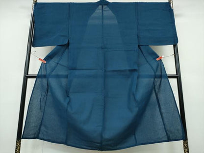 平和屋着物∴夏物　男性　浴衣　しじら織　藍色　綿　逸品　新品　CABH1453ng