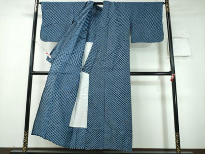 平和屋着物∴夏物　浴衣　有松鳴海絞り　蜘蛛絞り　綿　逸品　CABH1470ng