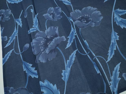 平和屋着物∴夏物　浴衣　コシノジュンコ　JUNKO KOSHINO 　綿紅梅　草花文　綿　逸品　CABH1480ng