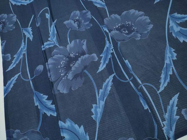 平和屋着物∴夏物　浴衣　コシノジュンコ　JUNKO KOSHINO 　綿紅梅　草花文　綿　逸品　CABH1480ng
