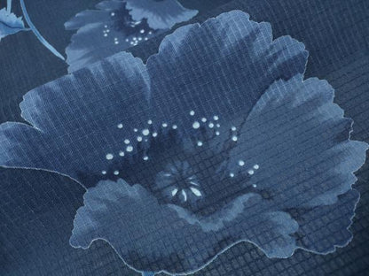 平和屋着物∴夏物　浴衣　コシノジュンコ　JUNKO KOSHINO 　綿紅梅　草花文　綿　逸品　CABH1480ng