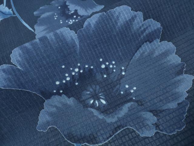 平和屋着物∴夏物　浴衣　コシノジュンコ　JUNKO KOSHINO 　綿紅梅　草花文　綿　逸品　CABH1480ng