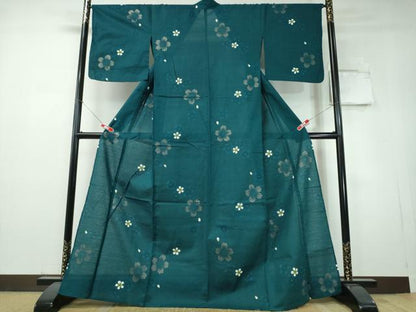 平和屋着物∴夏物　浴衣　舞桜　ラメ　綿　逸品　CABH1486ng
