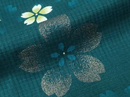 平和屋着物∴夏物　浴衣　舞桜　ラメ　綿　逸品　CABH1486ng