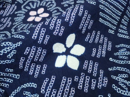 平和屋着物∴夏物　浴衣　有松鳴海絞り　立涌舞花文　綿　逸品　CABH1496ng