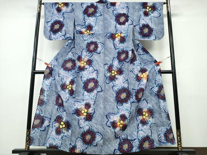 平和屋着物∴夏物　浴衣　有松鳴海絞り　舞花文　綿　逸品　未使用　CABH1498ng