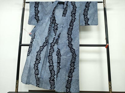 平和屋着物∴夏物　浴衣　有松鳴海絞り　松葉文　綿　逸品　CABH1505ng
