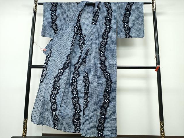 平和屋着物∴夏物　浴衣　有松鳴海絞り　松葉文　綿　逸品　CABH1505ng