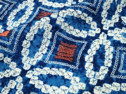 平和屋着物∴夏物　浴衣　有松鳴海絞り　七宝文　綿　逸品　CABH1507ng