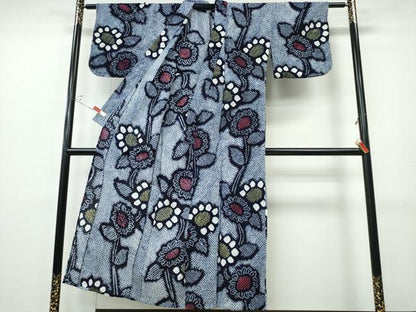 平和屋着物∴夏物　浴衣　有松鳴海絞り　向日葵　綿　逸品　CABH1509ng