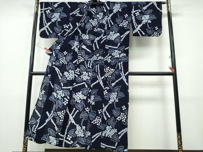 平和屋着物∴夏物　浴衣　有松鳴海絞り　紫陽花籬文　綿　逸品　CABH1512ng