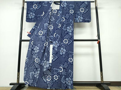 平和屋着物∴夏物　浴衣　有松鳴海絞り　吉祥花文　綿　逸品　CABH1514ng