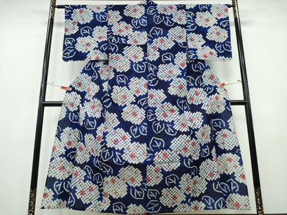 平和屋着物∴夏物 浴衣 有松鳴海絞り 紫陽花 綿 逸品 CABH1516ng