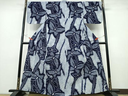 平和屋着物∴夏物 浴衣 有松鳴海絞り 舞蝶文 綿 逸品 CABH1517ng
