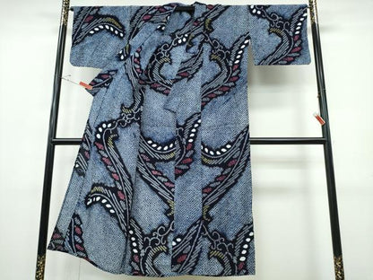 平和屋着物∴夏物 浴衣 有松鳴海絞り 唐草文 綿 逸品 CABH1519ng