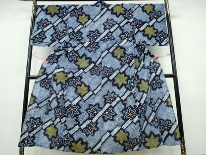 平和屋着物∴夏物 浴衣 有松鳴海絞り 枝葉文 綿 逸品 CABH1521ng