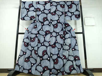 平和屋着物∴夏物 浴衣 有松鳴海絞り 舞花文 綿 逸品 CABH1528ng