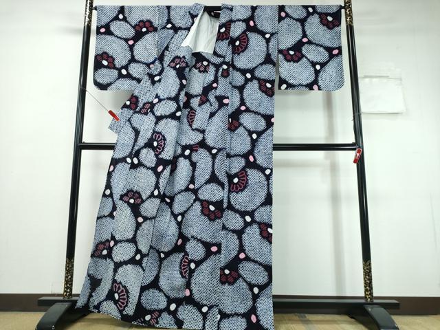 平和屋着物∴夏物 浴衣 有松鳴海絞り 舞花文 綿 逸品 CABH1528ng