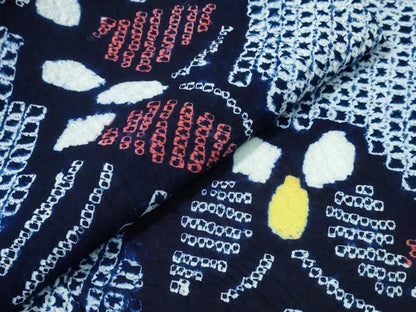 平和屋着物∴夏物 浴衣 有松鳴海絞り 流水舞蝶文 綿 逸品 CABH1531ng