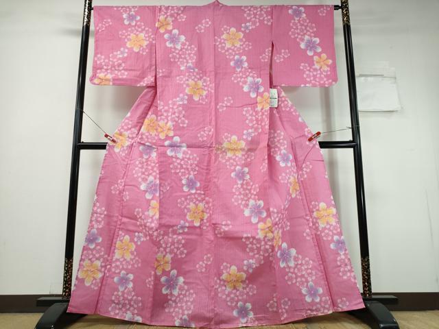 平和屋着物∴夏物 浴衣 撫子 綿 逸品 未使用 CABH1537ng