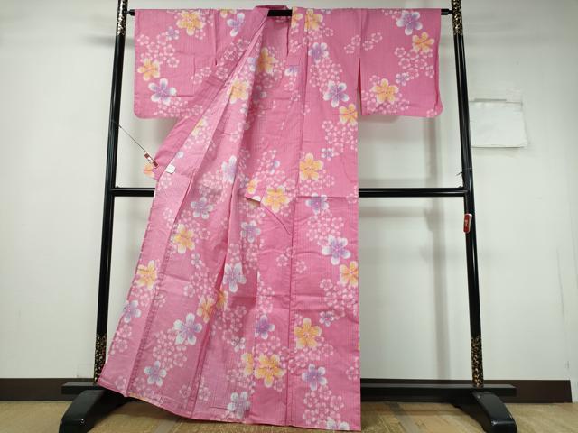 平和屋着物∴夏物 浴衣 撫子 綿 逸品 未使用 CABH1537ng