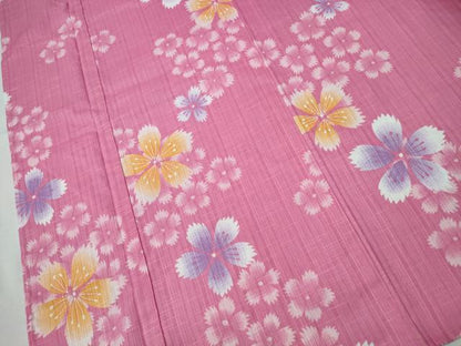 平和屋着物∴夏物 浴衣 撫子 綿 逸品 未使用 CABH1537ng