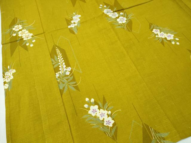 平和屋着物∴夏物 浴衣 綿紅梅 舞花文 綿 逸品 CABH1539ng