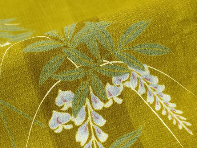 平和屋着物∴夏物 浴衣 綿紅梅 舞花文 綿 逸品 CABH1539ng