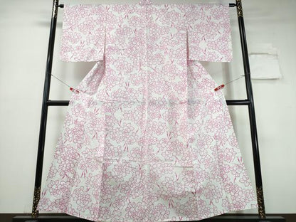 平和屋着物∴夏物 浴衣 注染 手縫い 薔薇 日本製 綿 逸品 CABH1542ng