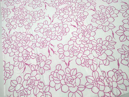 平和屋着物∴夏物 浴衣 注染 手縫い 薔薇 日本製 綿 逸品 CABH1542ng