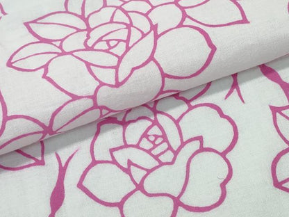 平和屋着物∴夏物 浴衣 注染 手縫い 薔薇 日本製 綿 逸品 CABH1542ng