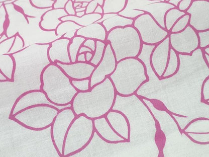 平和屋着物∴夏物 浴衣 注染 手縫い 薔薇 日本製 綿 逸品 CABH1542ng