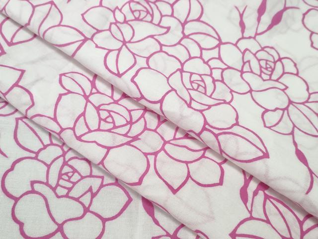 平和屋着物∴夏物 浴衣 注染 手縫い 薔薇 日本製 綿 逸品 CABH1542ng