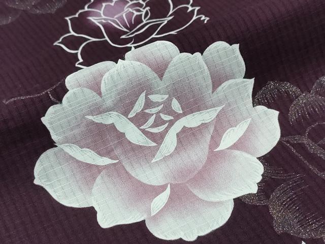 平和屋着物∴夏物 浴衣 綿紅梅 薔薇 ラメ 綿 逸品 CABH1544ng